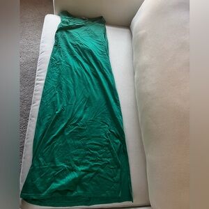 Green midi dress